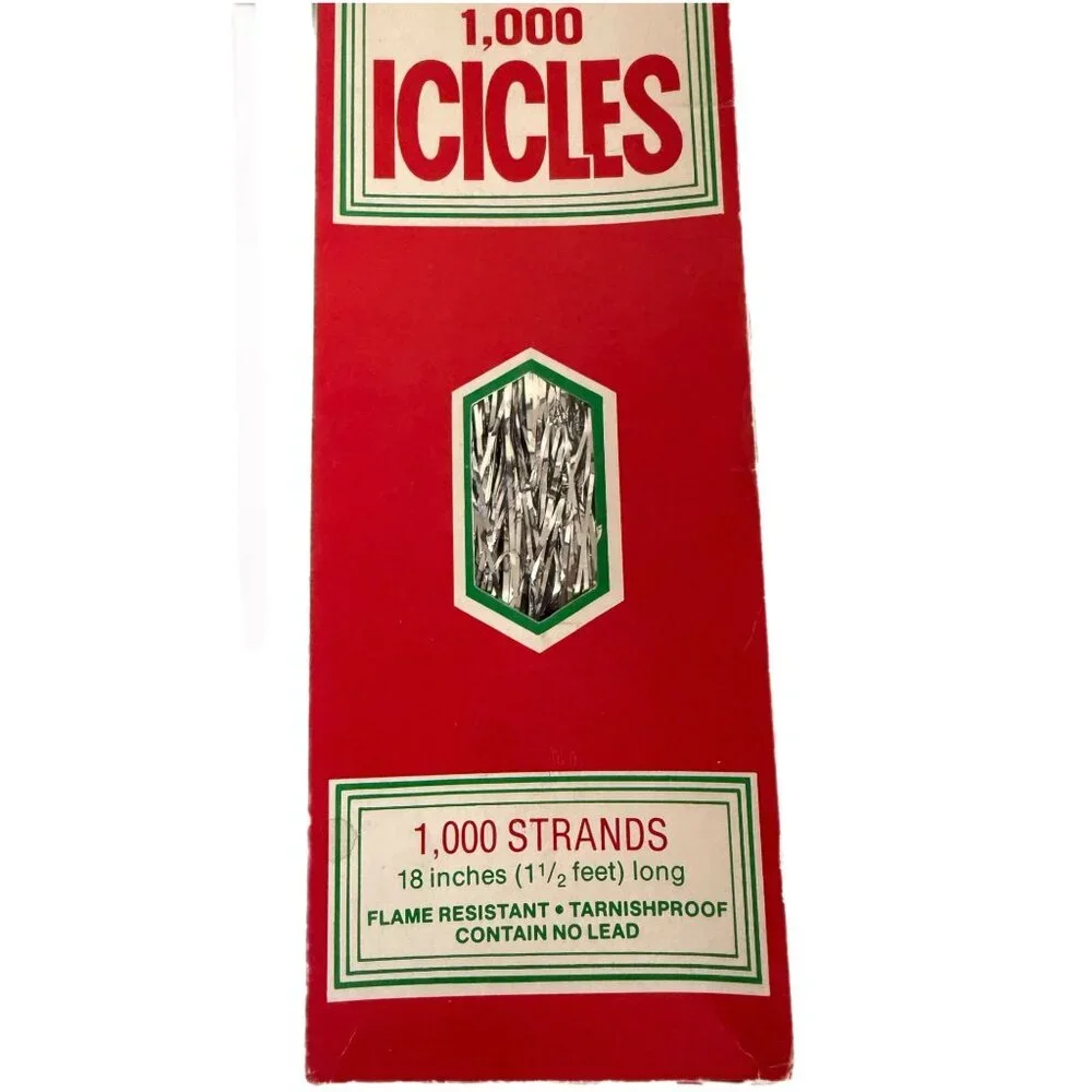 Christmas Tree ICICLES 1000 Strands Tinsel Garland 18
